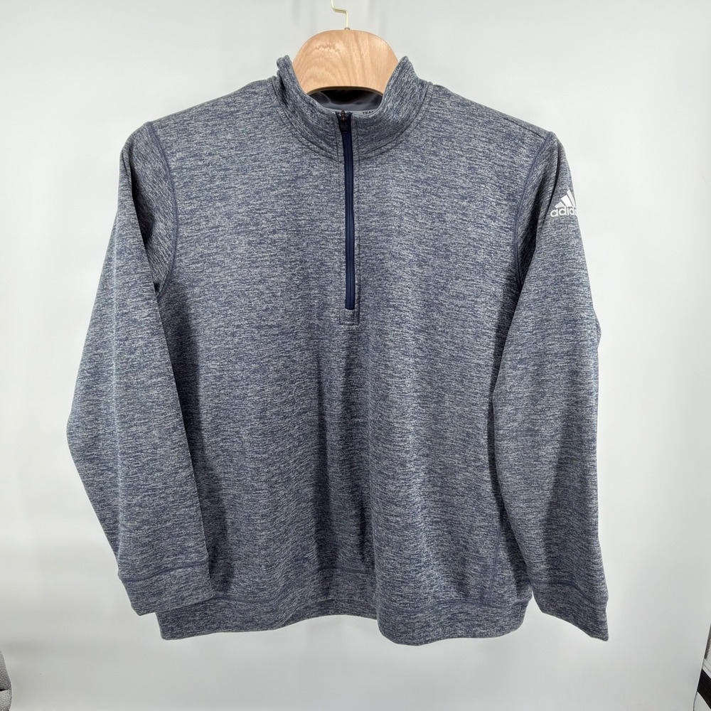 Adidas Quarter Zip Pullover Mens 3XL Blue Climawarm Team Issue Fleece AA3515